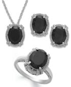 Onyx (8-3/4 Ct. T.w.) And Diamond Accent Jewelry Set In Sterling Silver