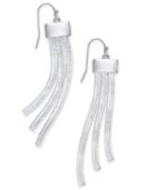 Thalia Sodi Silver-tone Herringbone Chain Drop Earrings, Created For Macy's