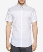 Calvin Klein Men's Engineered Horizontal Stripe Short-sleeve Shirt
