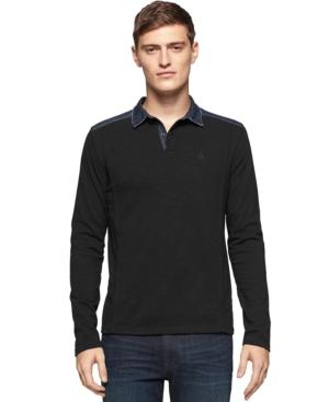Calvin Klein Jeans Denim-collar Rugby Polo Shirt