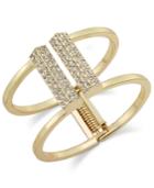 Inc International Concepts Gold-tone Pave Bar Hinge Bracelet, Only At Macy's