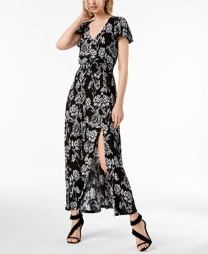 I.n.c. Floral-print Shirred-waist Dress, Created For Macy's