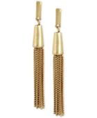 Kenneth Cole New York Gold-tone Fringe Tassel Drop Earrings