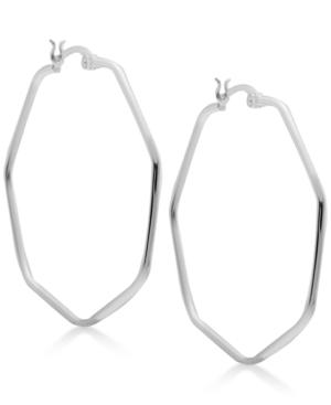 Hexagon Hoop Earrings
