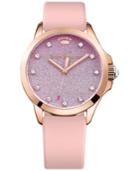 Juicy Couture Women's Jetsetter Dusty Rose Silicone Strap Watch 38mm 1901406