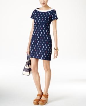 Tommy Hilfiger Asher Anchor-print Sheath Dress,
