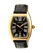 Heritor Automatic Redmond Gold & Black Leather Watches 40mm