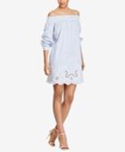 Polo Ralph Lauren Striped Off-the-shoulder Cotton Dress