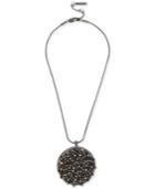 Kenneth Cole New York Crystal Cluster Disc Pendant Necklace