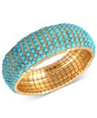 M. Haskell For Inc Gold-tone Beaded Stretch Bangle Bracelet, Only At Macy's