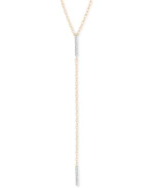 Elsie May Diamond Accent Lariat Necklace In 14k Gold, 20 + 1 Extender