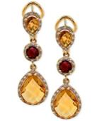 Gemma By Effy Multi-stone (7 Ct. T.w.) And Diamond (1/3 Ct. T.w.) Drop Earrings In 14k Gold