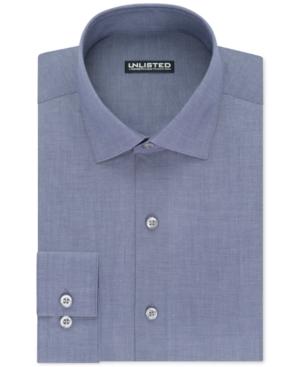 Unlisted By Kenneth Cole Men's Slim-fit Chambray Dress Shirt