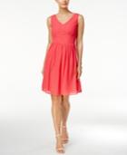 Nine West Swiss Dot Square-back A-line Dress