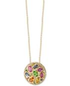 Effy Watercolors Multi-gemstone (3-3/8 Ct. T.w.) And Diamond (1/5 Ct. T.w.) Pendant Necklace In 14k Gold, Created For Macy's