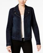 Style & Co Denim Moto Jacket, Only At Macy's