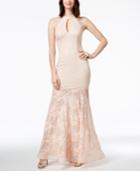 Xscape Sequined Lace Mermaid Halter Gown