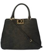 Calvin Klein Kalina Lizard-embossed Large Satchel