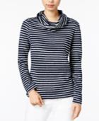 Maison Jules Striped Cowl-neck Top, Created For Macy's