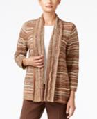 Alfred Dunner Santa Fe Collection Space-dyed Metallic Cardigan