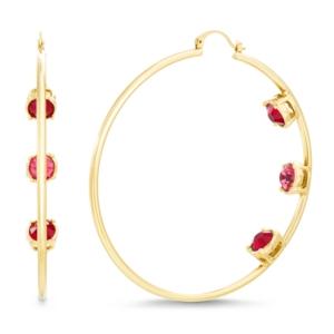 Steve Madden Stone Hoop Earring