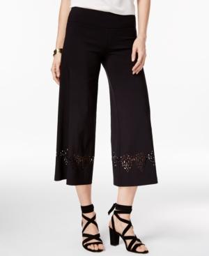 Inc International Concepts Laser-cutout Gaucho Pants, Only At Macy's