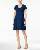 Style & Co Short-sleeve A-line Dress, Created For Macy's