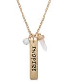 Inspired Life Message Charm Pendant Necklace