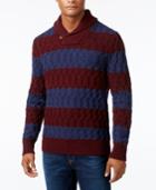 Tommy Hilfiger Men's Sheffield Striped Cable-knit Sweater