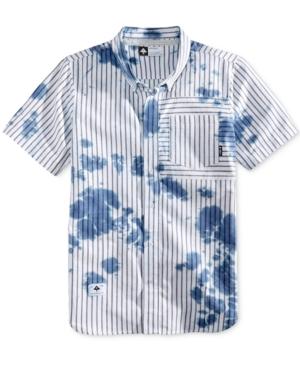 Lrg Men's Rip Tide Stripe Oil Stain Cotton Pocket Shirt