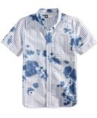 Lrg Men's Rip Tide Stripe Oil Stain Cotton Pocket Shirt
