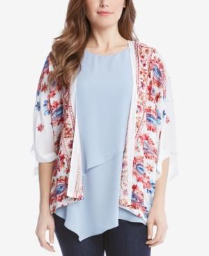 Karen Kane Embroidered Kimono Jacket