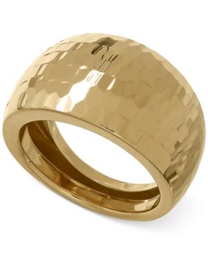 Wide Domed Ring In Italian 14k Gold