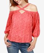 Lucky Brand Cotton Off-the-shoulder Printed Top