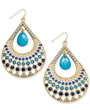 Thalia Sodi Gold-tone Multi-stone Filigree Earrings, Only At Macy's