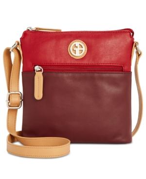Giani Bernini Colorblock Nappa Leather Crossbody, Created For Macy's