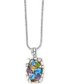 Balissima By Effy Multi-gemstone 18 Pendant Necklace (6-3/4 Ct. T.w.) In Sterling Silver & 18k Gold