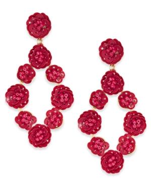 I.n.c. Gold-tone Sequined Chandelier Earrings, Created For Macy's