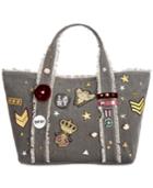 Steve Madden Grady Large Tote With Patches & Pins