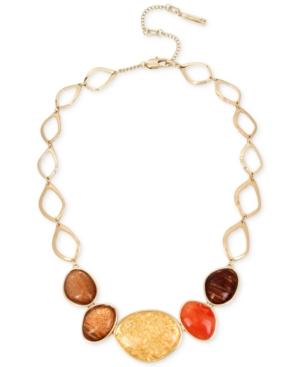 Kenneth Cole New York Gold-tone Multicolor Stone Statement Necklace