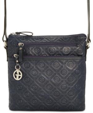 Giani Bernini Embossed Logo Crossbody, Created For Macy's