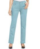 Jm Collection Tummy-control Colored Wash Straight-leg Jeans