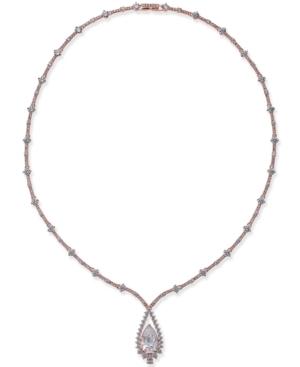 Danori Cubic Zirconia Bliss Pear Pendant Necklace