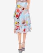 Vince Camuto Faded Blooms Floral-print Tiered Skirt