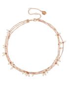 Bcbgeneration Pearl Rose Gold Multi Row Layered Necklace