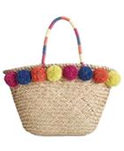 Inc International Concepts Livie Pom Straw Tote, Only At Macy's