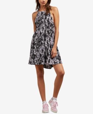 Volcom Juniors' Sidesnaked Printed Crisscross Sundress