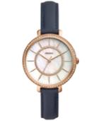 Fossil Women's Jocelyn Blue Leather Strap Watch 36mm
