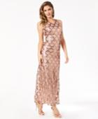 Morgan & Company Juniors' Deco Sequined Cross-back Gown