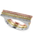 Trio By Effy Diamond Ring (1/5 Ct. T.w.) In 14k Yellow, White And Rose Gold